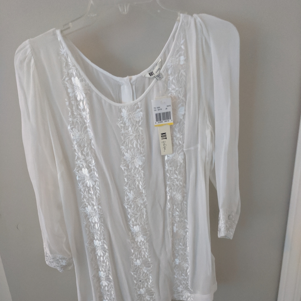 Sheer white top - kut from the kloth